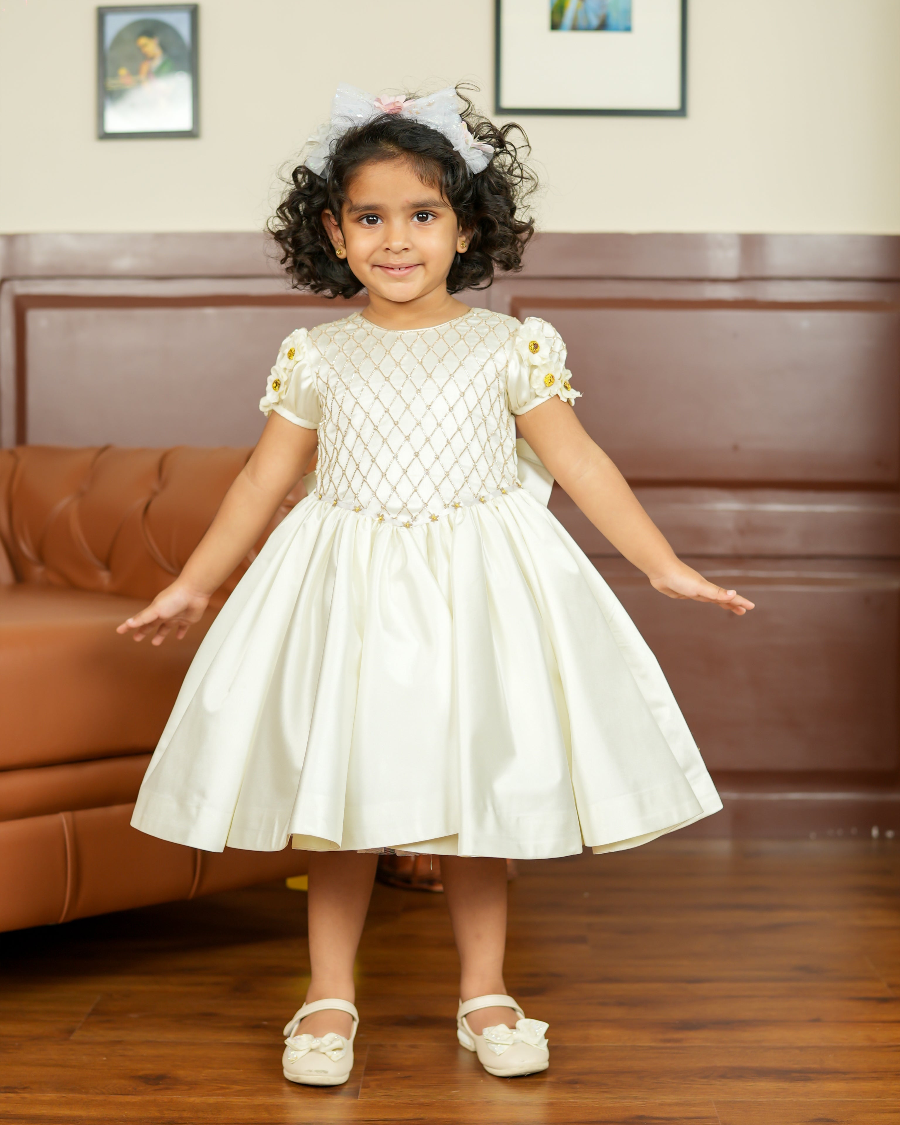 white and gold tutu dress Baby set tutu gilded Babanono
