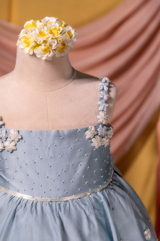 Aster Powder Blue Frock for Girls